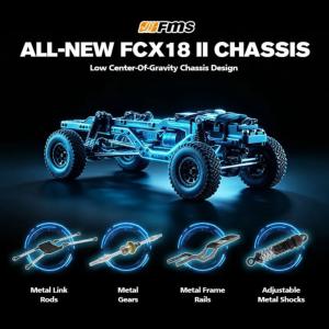 FMS FORD F-100 FCX18II RTR Brushless car Kit 1/18 - Black FMS118L01BL-BK (Précommande)