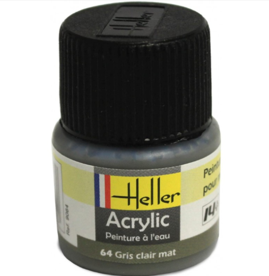Heller Peinture Acrylique Gris Clair Mat 12 ml 9064