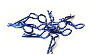 Promodelisme67 Clip de carrosserie (10 pcs) anodisé bleu PM-059277