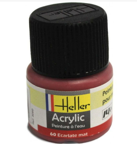 Heller Peinture Acrylique  Ecarlate Mat 12 ml 9060