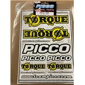 PICCO PIC006 Planche de stickers format A4 PICCO TORQUE
