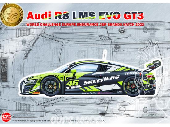 NUNU MAQUETTE VOITURE DE PISTE PN24044 AUDI R8 LMS GT3 VALENTINO ROSSI 46 - WORLD CHALLENGE EUROPE IMOLA 2022 1/24
