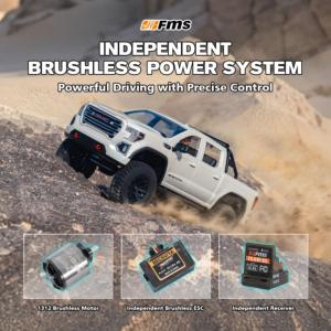 FMS FCX18 GMC SIERRA 2019 Brushless Blanc FMS11853RTR-WH-BL