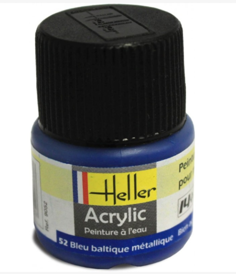 Heller Peinture Acrylique Bleu Baltique Métallique 12ml 9052