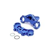 Aluminum Triple Clamp Set Blue: Promoto-MX