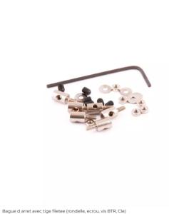 Bague d'arrêt avec tige filetée (rondelle, écrou, vis BTR, clé) HOBBYTECH