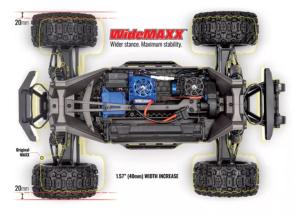 Traxxas WideMAXX Bleu 4WD Brushless TQi TSM RTR 89086-4-BLUE