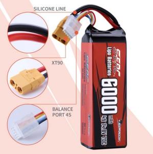 Batterie LiPo 4S 14.8V-70C-6000 XT90 136x45x46mm 568g