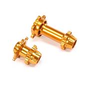 Aluminum Hub Set Machined, Gold: Promoto-MX