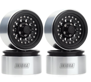 Jante de roue INJORA RC 1,9 pouce,  RC 1:10 Axial SCX10 Pro TRX4 Bronco VS4-10 Redcat Gen 8 7 Pro Enduro (noir)