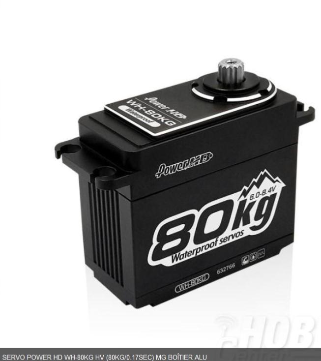HDWH80KGPower HD Servo WH80KG Boitier Alu HV 80Kg/0.17Sec