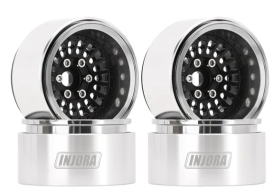 Roues INJORA 1,9" en alu pour crawlers RC 1/10 (W1955) 1955BKR