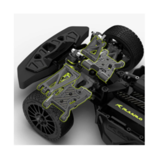 Rlaarlo Voiture de rallye  XTS-F10 1:10, version à rouleaux en fibre de carbone RLA-FA-001573  