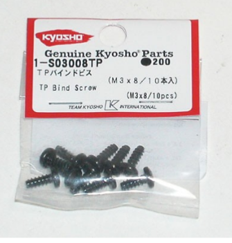 VIS TP M3X8 (10) TETE BOMBEE KYOSHO 1S03008TP