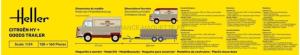HELLER  Citroen HY + Goods Trailer 1/24 -  52331