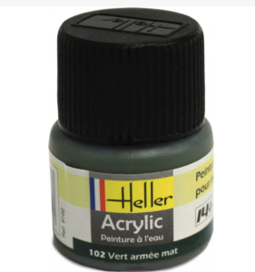 Heller Peinture Acrylique Vert Armée Mat12 ml 9102