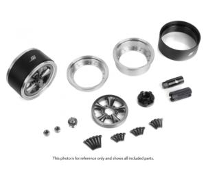 BOOM RACING Roues Spin Force Classic 1,9"Beadlock (2pcs) Platine/Noir  BRPB094PLBK