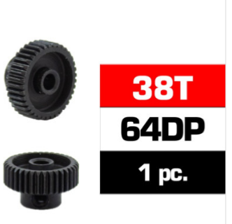 Ultimate Racing HSS STEEL 64DP PINION GEAR 38T W/3.17mm BORE - UR4316-38