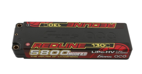 Lipo 2S HV GENS ACE REDLINE 7.6V 130C 5800MAH (GE4RL-5800H-2TS)