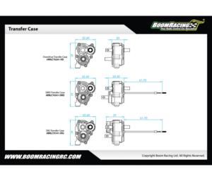 BOOM RACING Kit  boîte de transfert BRX01 - BRX02  BRLC70201-OD