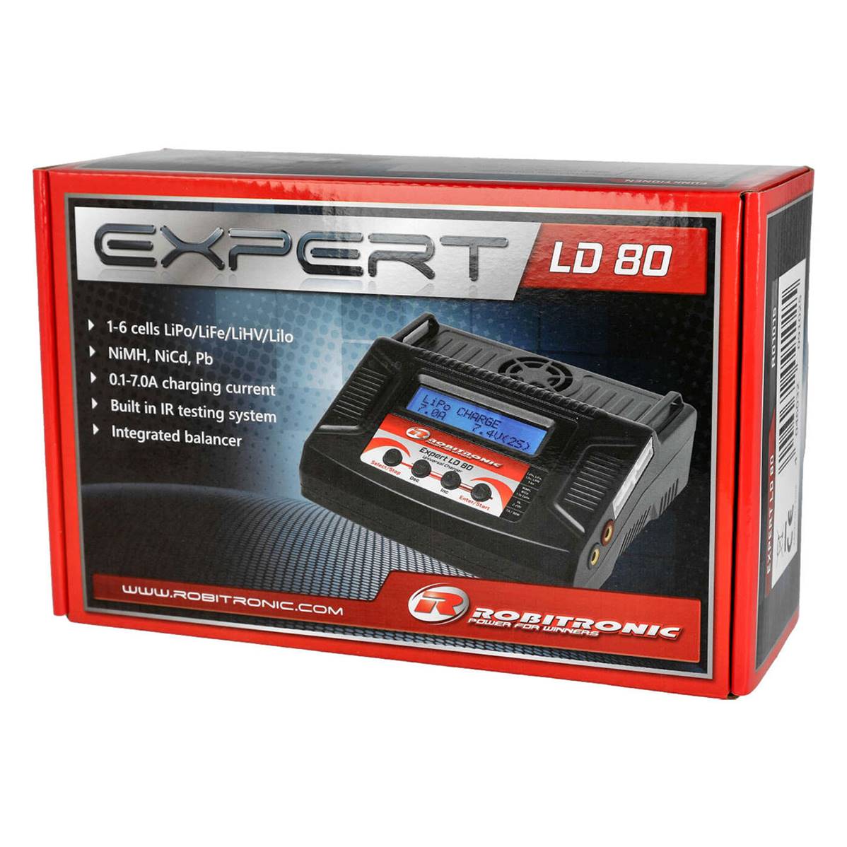 R01015Robitronic Expert LD 80 Chargeur LiPo 1-6s 7A 80W R01015