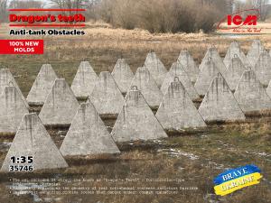 Dragon's teeth', Antitank Obstacles  1/35 (100% new molds) 35746