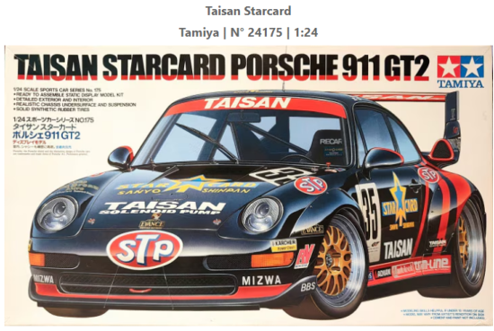 Tamiya 24175 Taisan Starcard Porsche 911 GT2