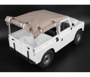 Capote souple intégrale KUDU™ avec fenêtres latérales (sable) pour Land Rover Series 88 BOOM RACING BRX02416ASD