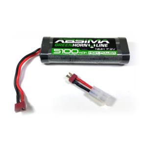 Absima Batterie NiMh 7.2V 5100mah Power Pack Green Horn 4100013