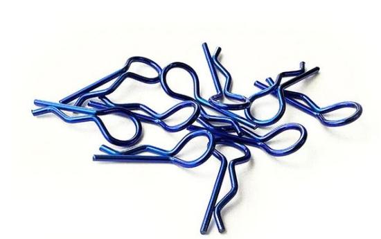 Promodelisme67 Clip de carrosserie (10 pcs) anodisé bleu PM-059277