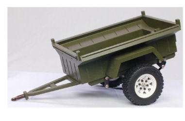 Remorque mono-essieu T001 1/10 pour camions CROSS RC - CRO90100001