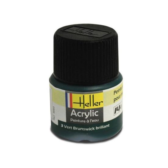HELLER Peinture Acrylique  Vert Brunswick Brillant 12ml 9003