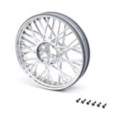 Front Wheel Set Satin Chrome: Promoto-MX