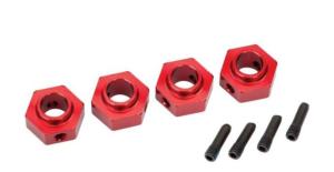  Traxxas HEXAGONE DE ROUE 12 MM TRX-4 ALU ANODISE ROUGE (X4) 8269R