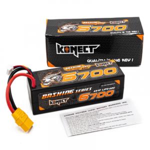 Konect batterie Li-Po 6700 mAh 14.8V 4S 60C bashing XT90 - KN-LP4S6700BASH-XT