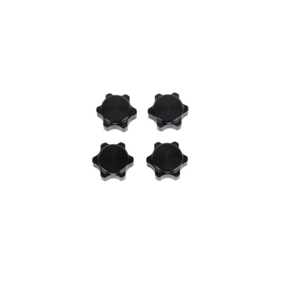 Ecrous de roue canneles borgnes en aluminium 1/8 15mm noir (x4) T422574N