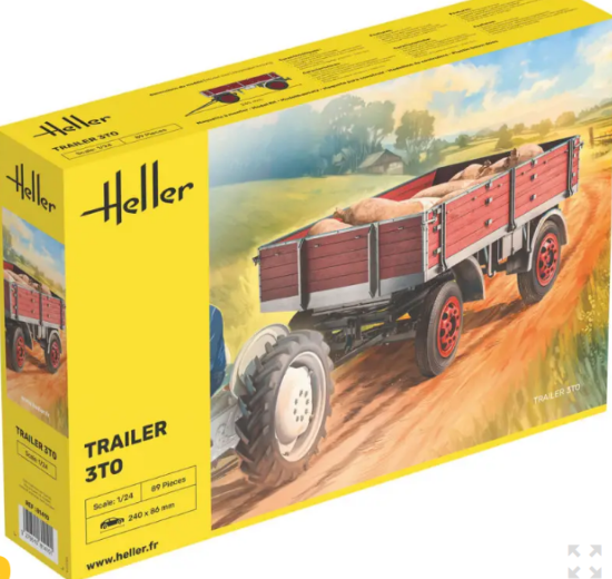 HELLER 81410 | Remorque Agricole 3 Tonnes - Échelle 1/24  81410