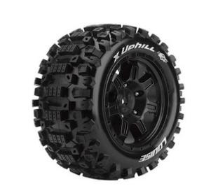 X-UPHIL Sport Pneus sur jantes noires 24mm ARRMA KRATON 8S / MFT