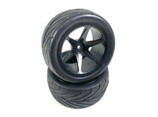 Absima Paire de roues Buggy Wheel - 6 rayons/Street avant noir 1:10 (2) - 2500018