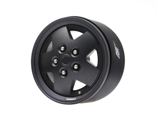 Jantes ProBuild™ 1,9" étroites CSK LSE à 5 rayons, déport réglable, en aluminium, avec système Beadlock (2), noir mat/noir mat BOOM RACING BRPB062MBKMBK-NW