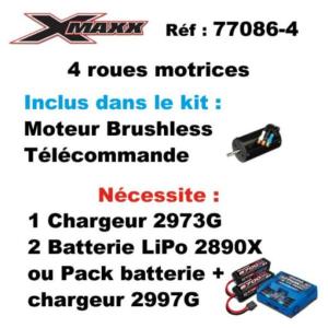 TRAXXAS X-MAXX 4X4 8S VERT BRUSHLESS AVEC TELEMETRIE 77086-4-GRNX