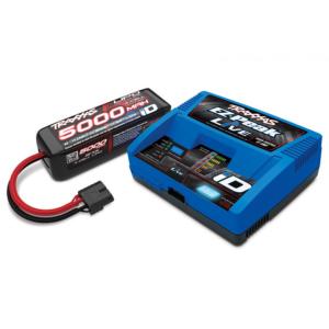 PACK CHARGEUR LIVE 2971G +LIPO 4S 5000MAH 2889X PRISE TRAXXAS