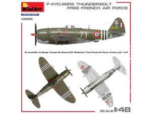 MINI ART MAQUETTE AVION 48015 P-47D-28RE THUNDERBOLT ARMÉE AÉRIENNE FRANÇAISE LIBRE 1/48