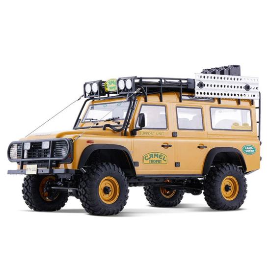 FMS 1/10 Land Rover Defender 110 FCX10 RTR Jaune Camel Trophy
