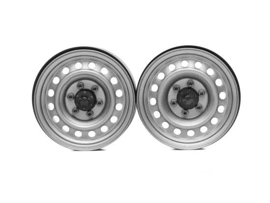 Jante arrière classique en acier réversible Beadlock XT504-6LUG, 1,9" étroite, 16 trous, 6 écrous, couleur gris anthracite (2). BOOM RACING BRW780943RGM