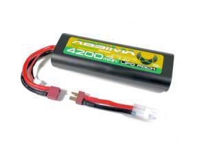 Absima Batterie Lipo 2S 7.4V 4200mah 25C roundcase - T PLUG - 4130015
