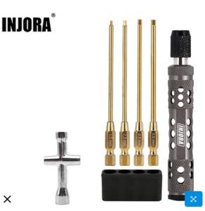 Injora set tournevis à embouts 1.5, 2, 2.5, 3.0mm P202