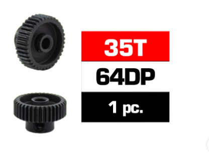 Ultimate Racing HSS STEEL 64DP PINION GEAR 35T W/3.17mm BORE - UR4316-35