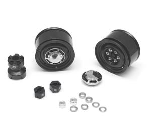 Jantes arrière Beadlock Yota LC Classic 1,55 (2) avec élargisseurs de 3 mm (2) Noir BOOM RACING BRW780907RBK