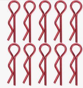 Promodelisme67 Clip de carrosserie (10 pcs) anodisé rose PM-059278